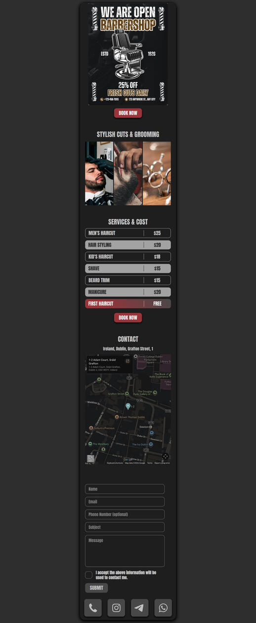 Barber Shop Demo- DigitPres Barber Shop website demo by DigitPres